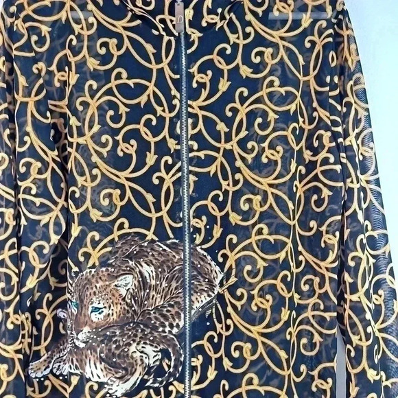 Damee Sheer Full Zip Top EUC - Picture 6 of 10